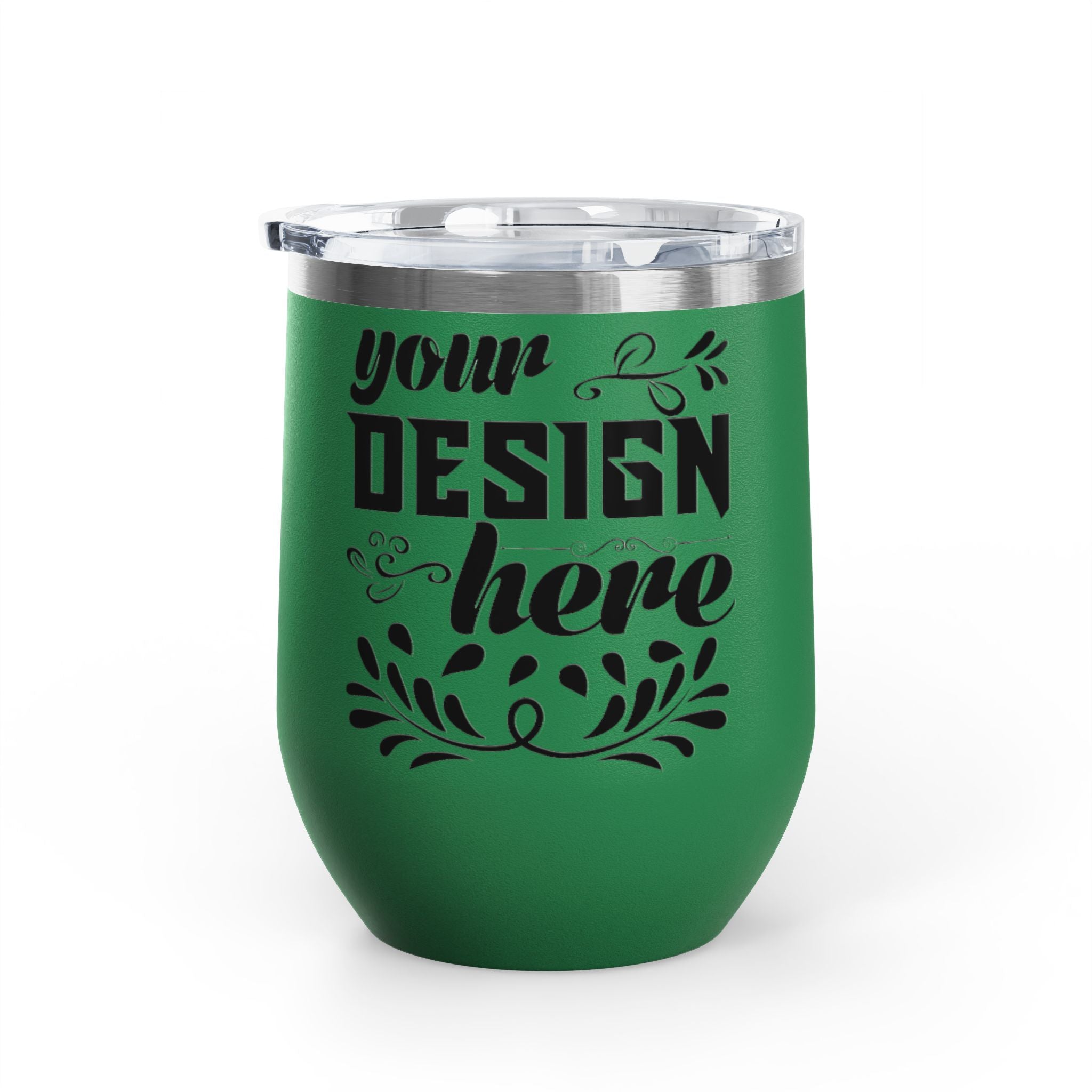 Customizable Polar Camel 12oz Stainless Steel Wine Tumbler Cup Lid