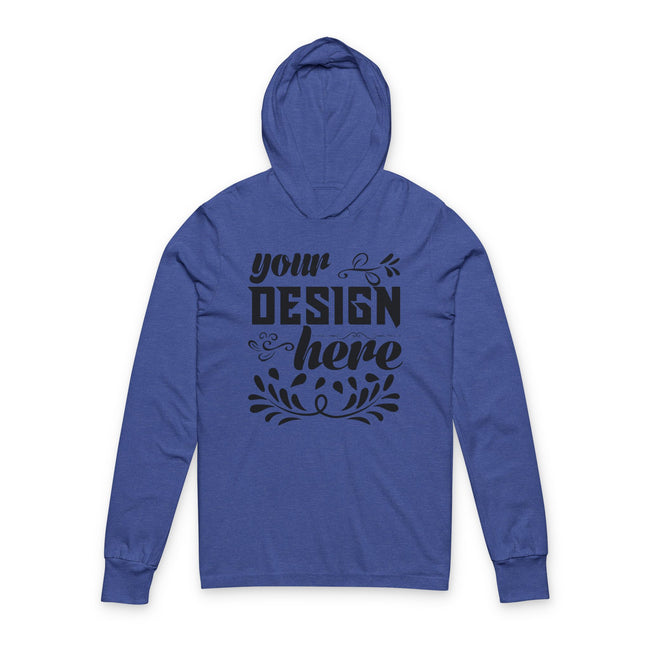 Customizable Bella+Canvas 3512 Unisex Hooded Long Sleeve Tee