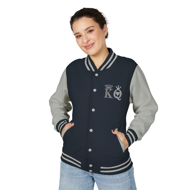 AWDis JH043 Unisex Heavyweight Letterman Jacket | KQ Emblem and Dtf