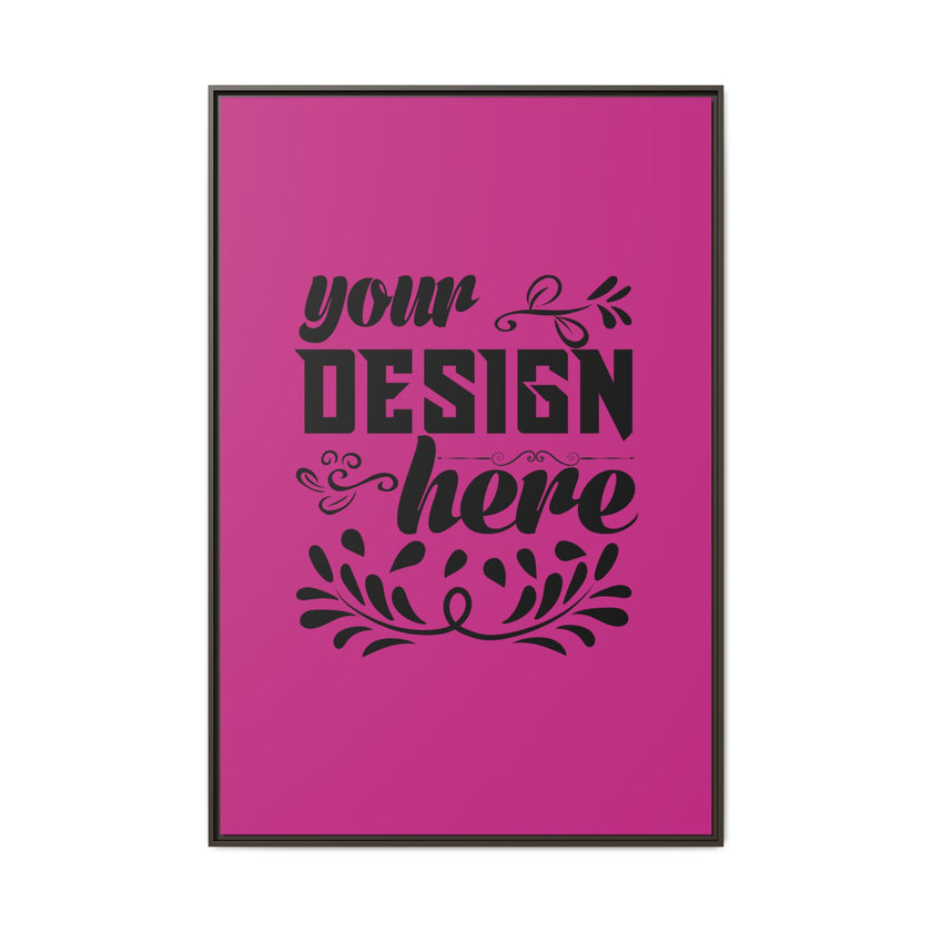 Customizable Framed Matte Canvas Print with Pinewood Frame Sawtooth Hanger