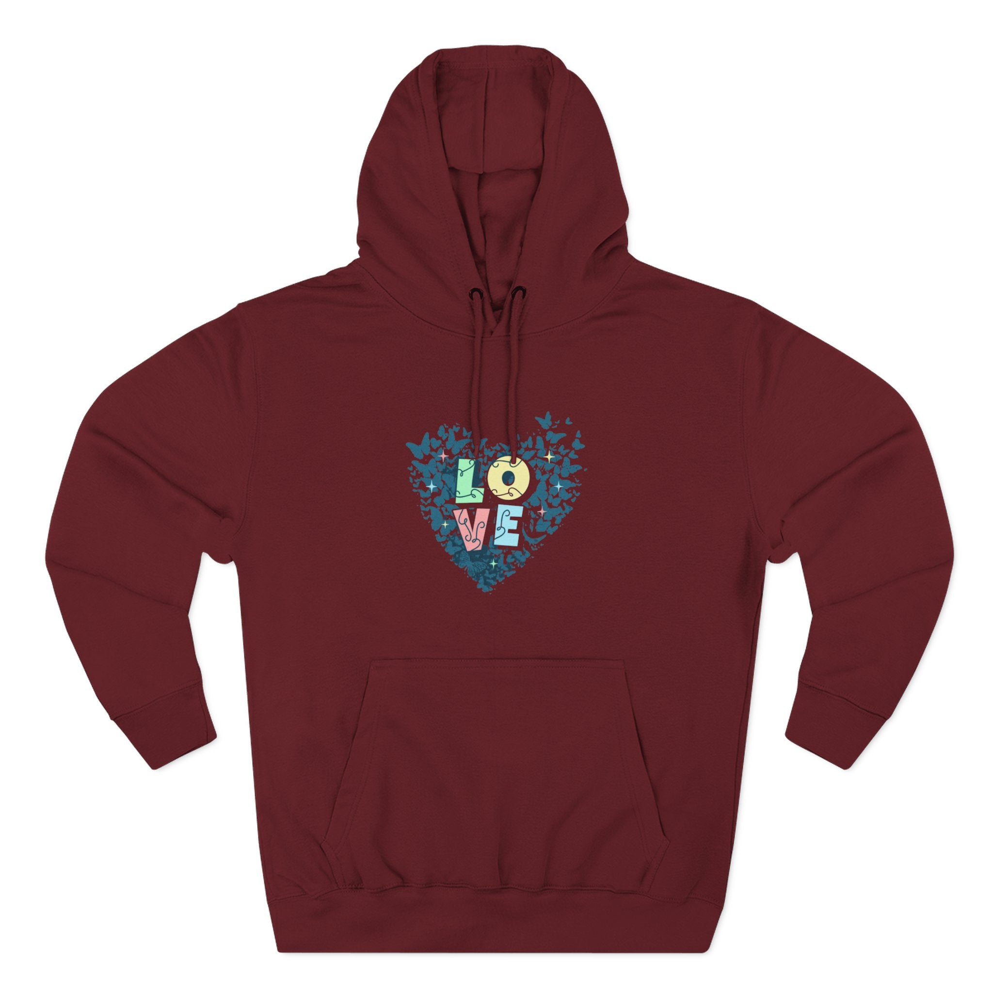 Lane Seven LS14001 Unisex  Fleece Hoodie | Butterfly Love Graphic Print