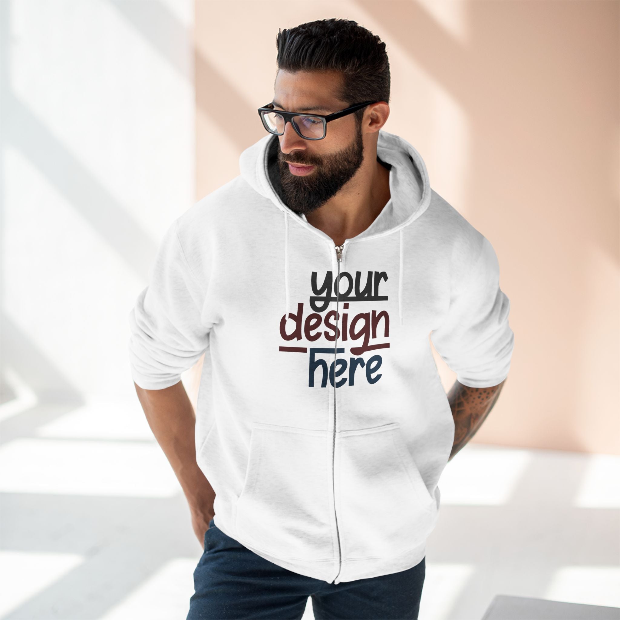 Customizable Lane Seven LS14003 Unisex Zip Hoodie