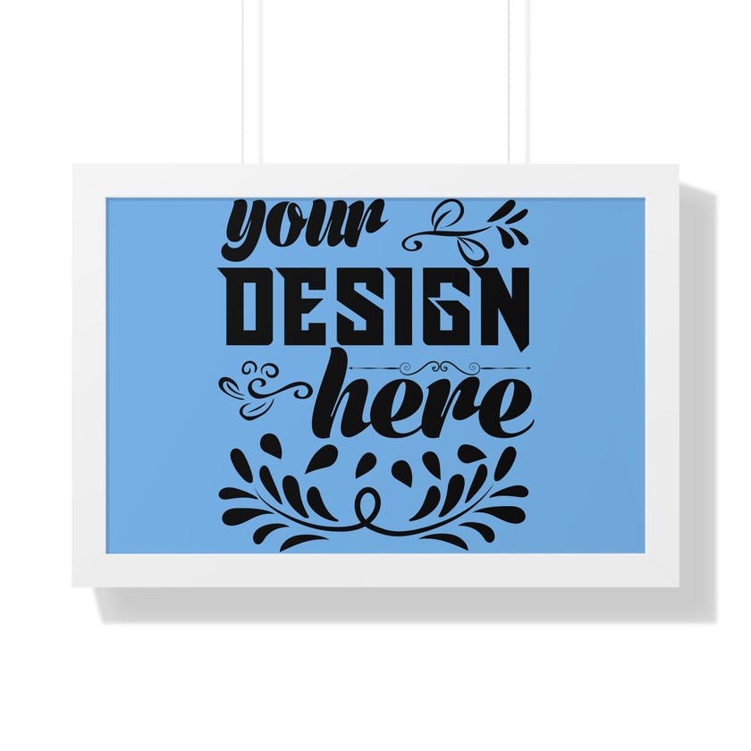 Customizable Framed Horizontal Poster on Matte Paper with Acrylic Cover