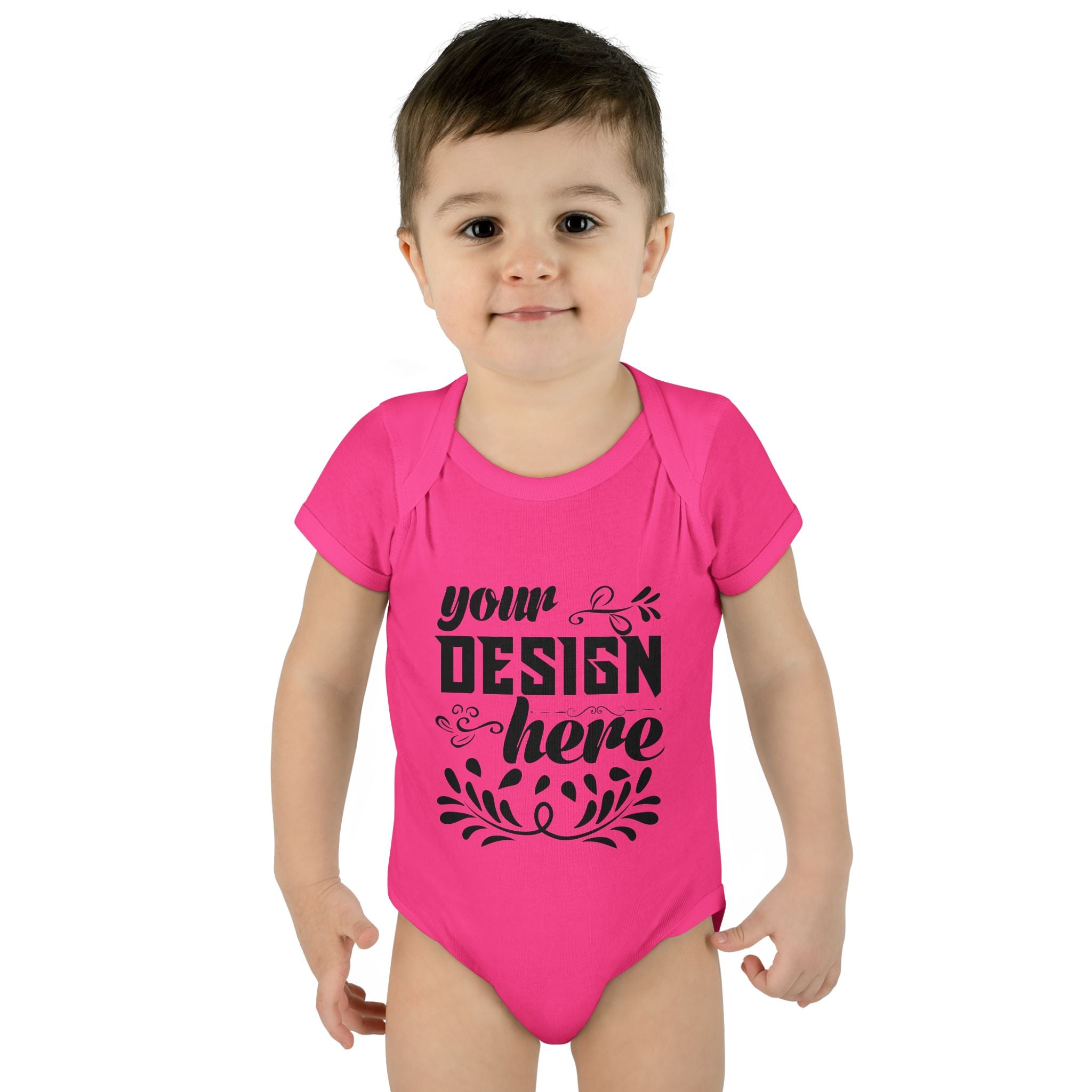 Customizable Infant Baby Rib Bodysuit Rabbit Skins 4400 Unisex