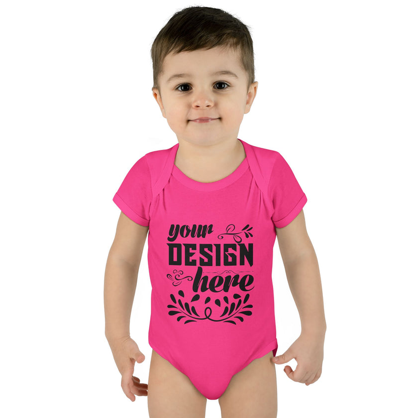 Customizable Infant Baby Rib Bodysuit Rabbit Skins 4400 Unisex