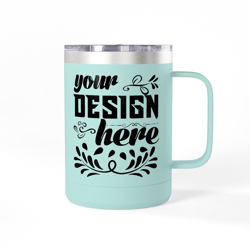 Customizable Polar Camel 15oz Stainless Steel Coffee Mug Tumbler Lid