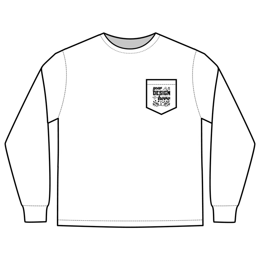 Customizable Comfort Colors 4410 Unisex Heavyweight Long Sleeve Pocket Tee