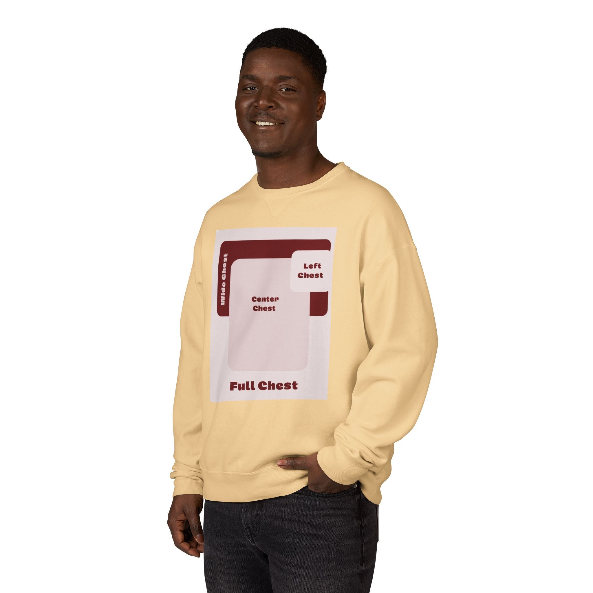 Customizable Hanes GDH400 Unisex Garment Dyed Crewneck Sweatshirt