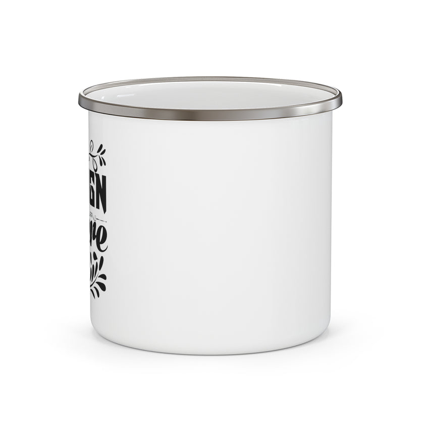 Customizable Enamel Camping Mug 12oz Stainless Steel with Rounded Corners