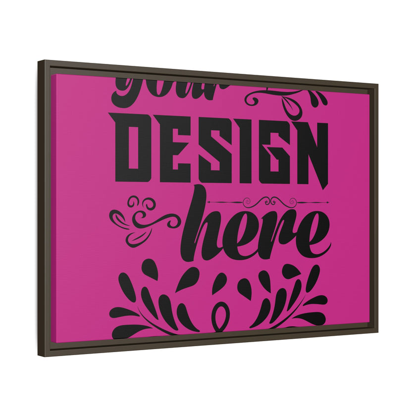 Customizable Framed Matte Canvas Print with Pinewood Frame Sawtooth Hanger