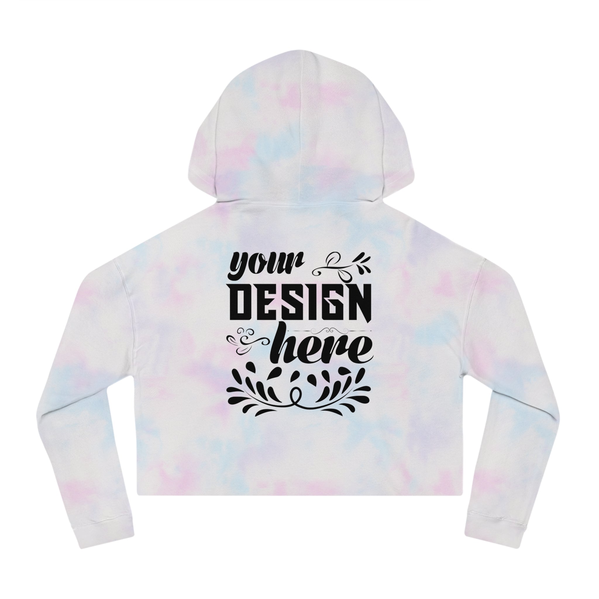 Customizable Independent Trading Women Cropped Hooded Sweatshirt