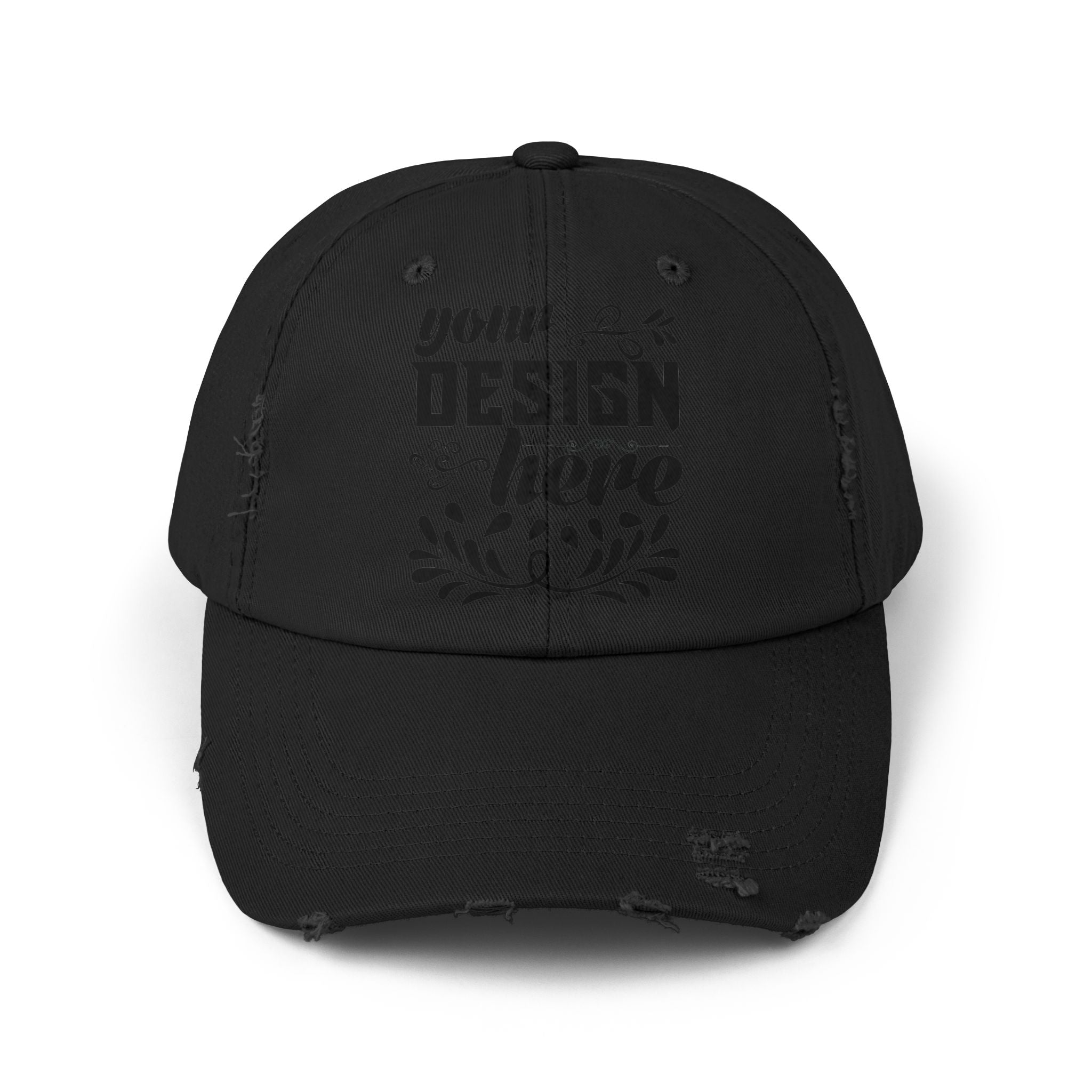 Customizable District DT600 Distressed Cotton Cap for Personalized Style