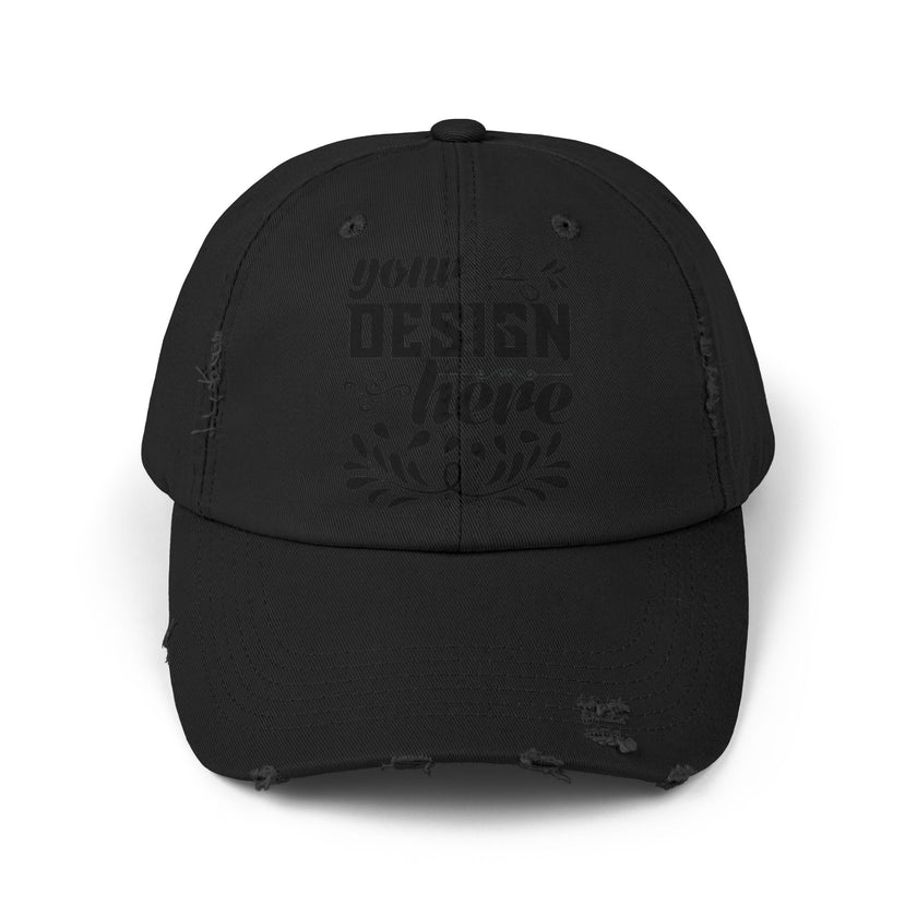 Customizable District DT600 Distressed Cotton Cap for Personalized Style
