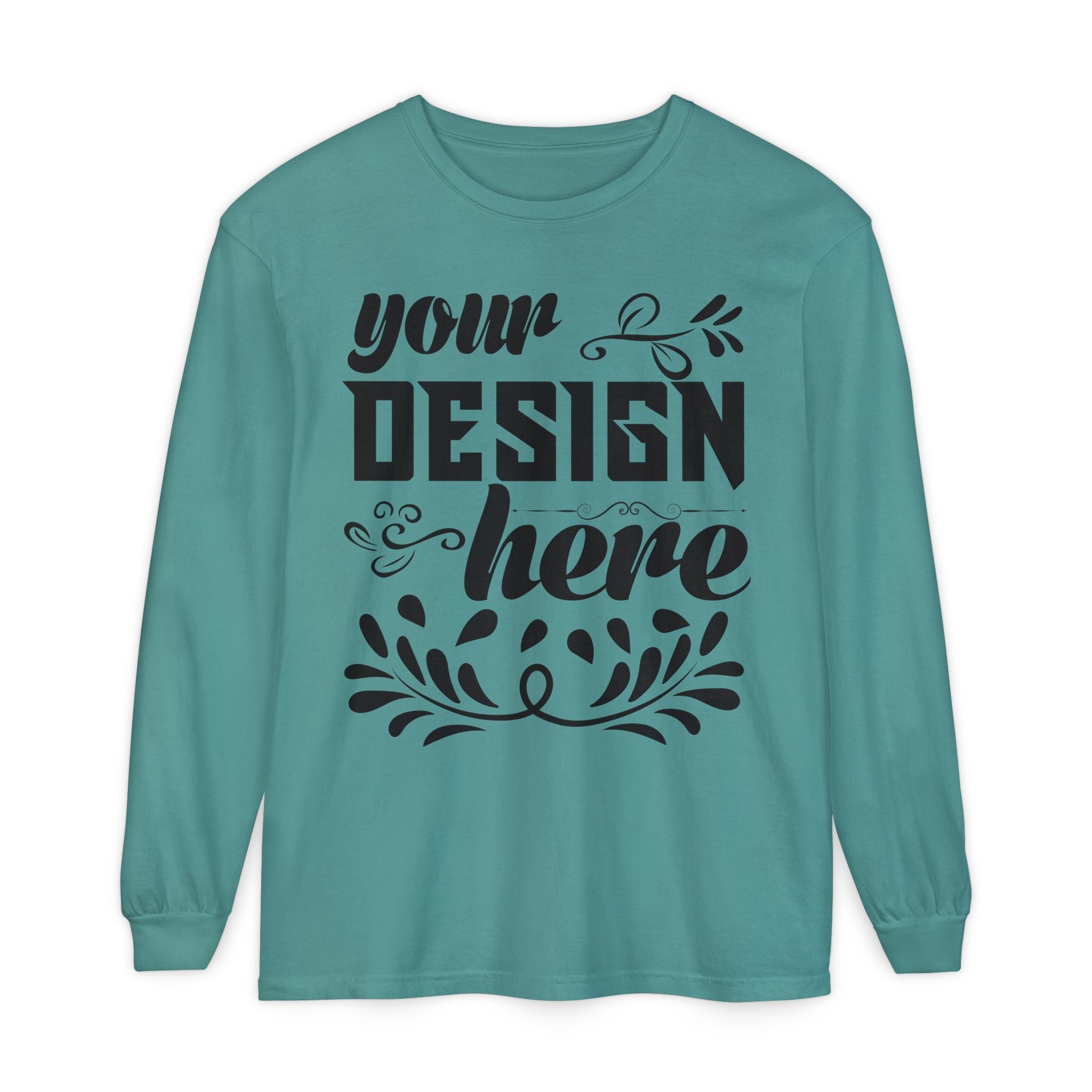 Customizable Comfort Colors 6014 Unisex Garment Dyed Long Sleeve T Shirt