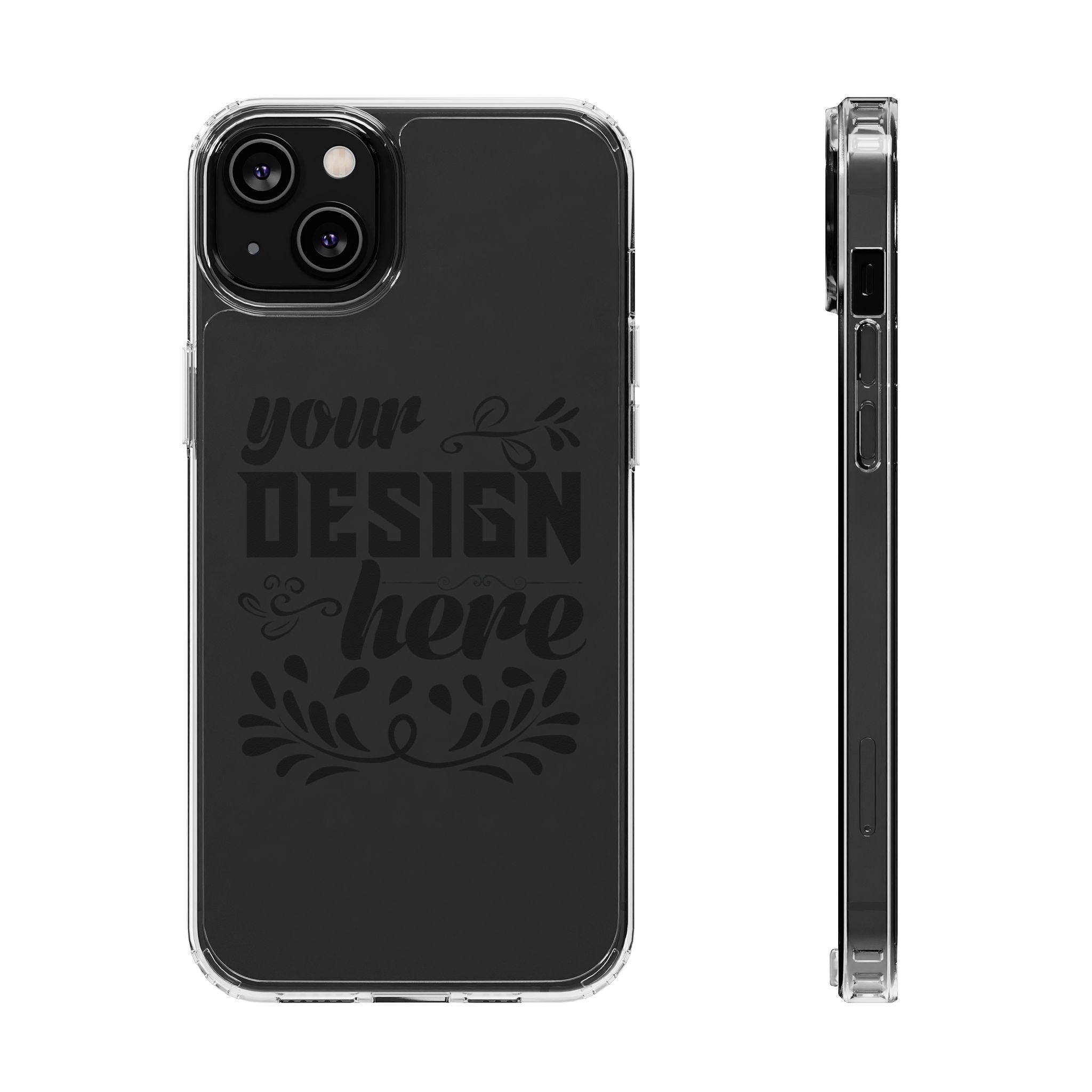 Customizable Clear Impact Resistant Phone Case With TPU Sides Wireless Ready