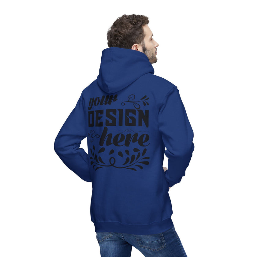 Customizable Bayside 960 Unisex Heavyweight Hooded Sweatshirt Made in US