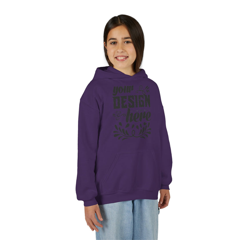 Customizable Gildan 18500B Youth Heavy Blend Hooded Sweatshirt