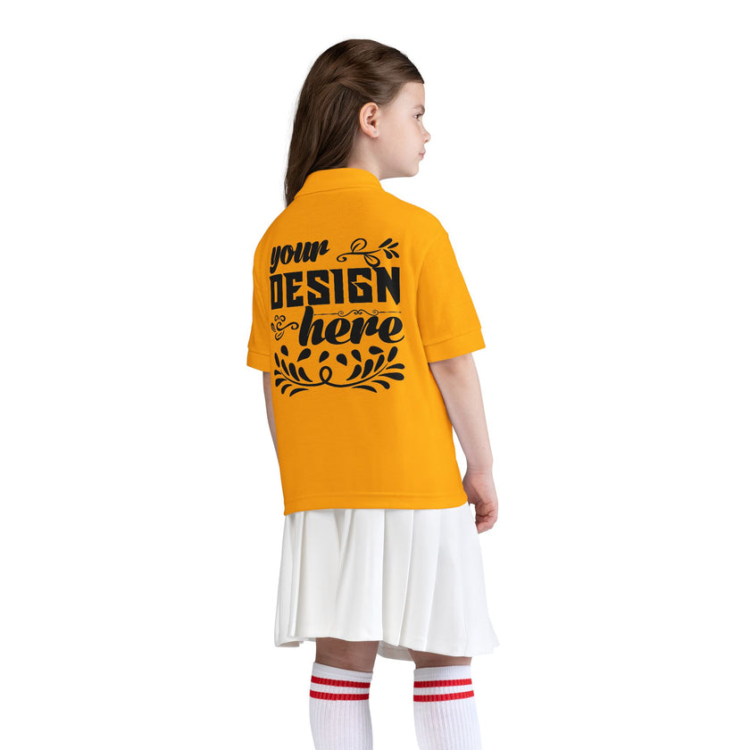 Customizable Gildan 8800B Youth DryBlend Jersey Polo Shirt