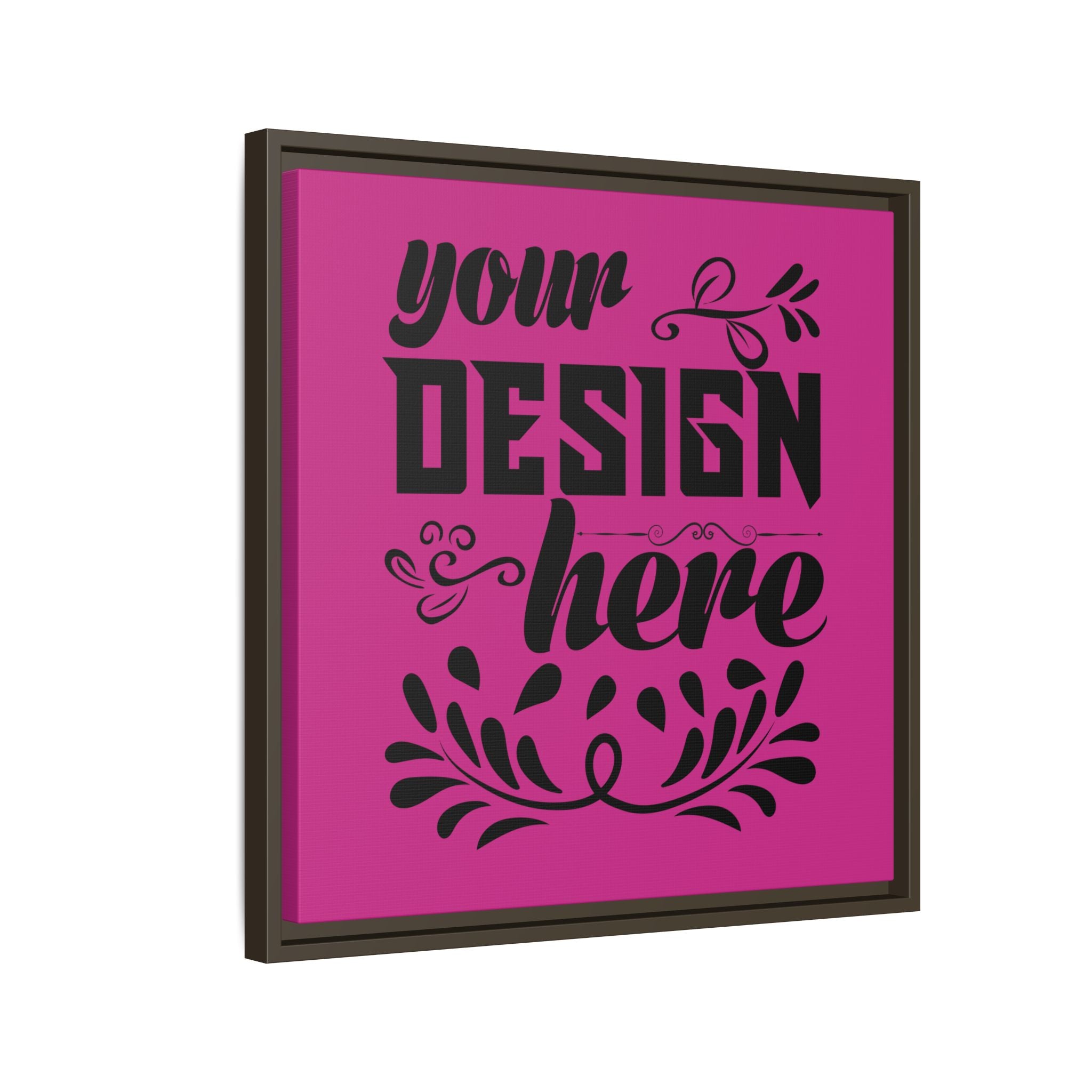 Customizable Framed Matte Canvas Print with Pinewood Frame Sawtooth Hanger