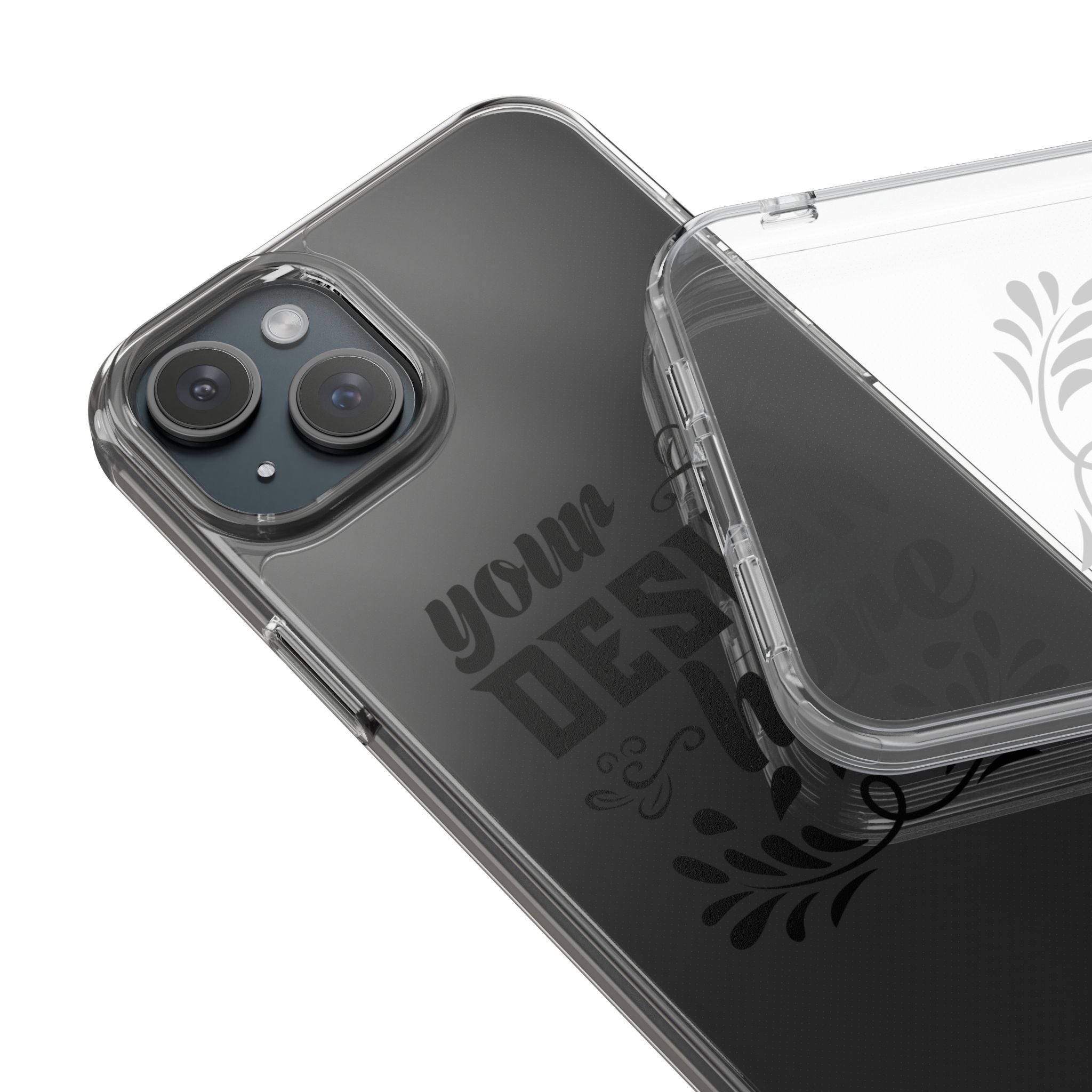 Customizable Clear Impact Resistant Phone Case With TPU Sides Wireless Ready