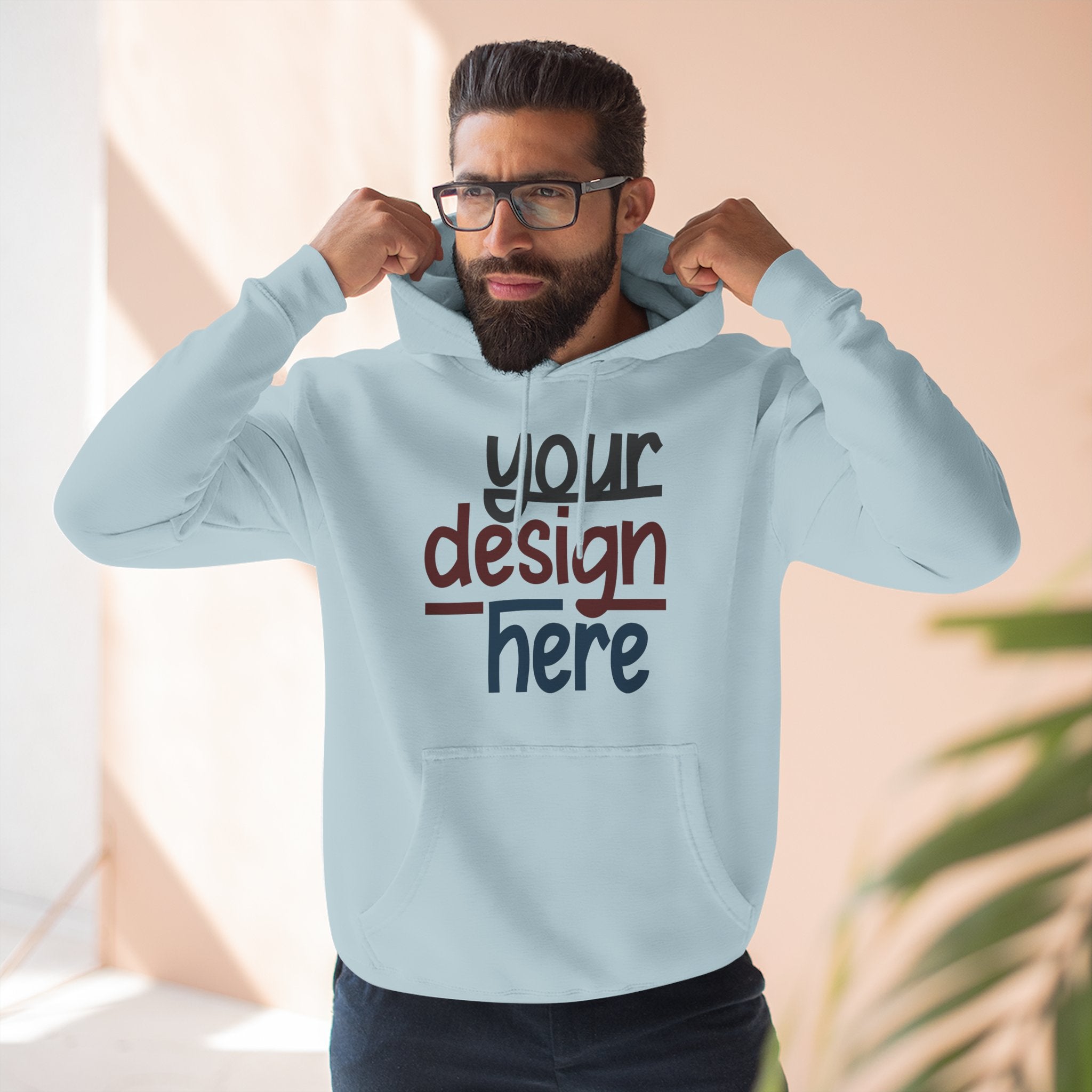 Customizable Lane Seven LS14001 Unisex Three Panel Fleece Hoodie