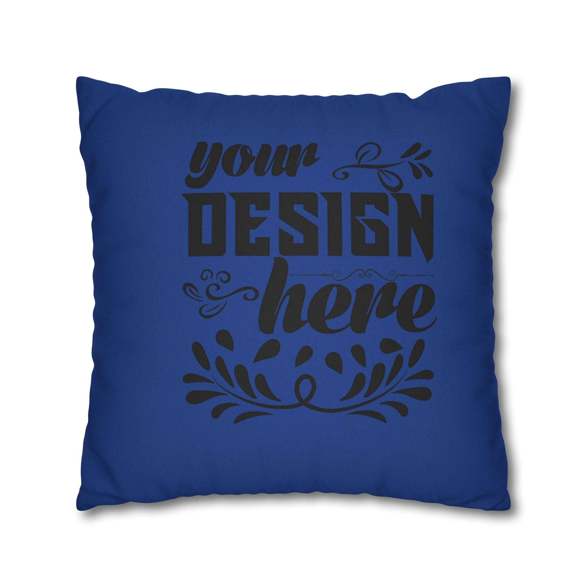 Customizable Spun Polyester Square Pillowcase Double-Sided Print Cover