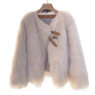 Nameria Faux Fur Cropped Coat Relaxed Fit Round Neck