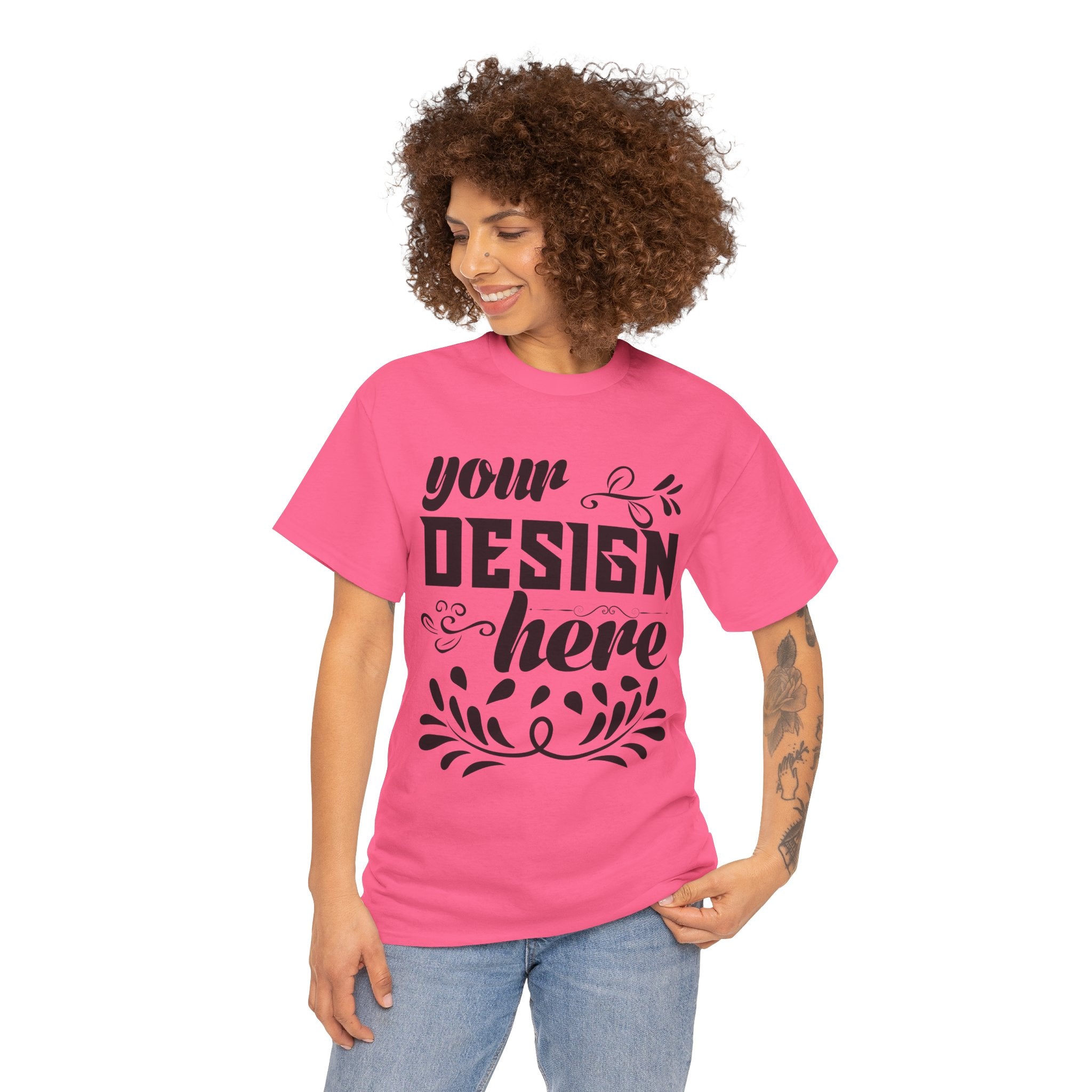 Customizable Gildan 5000 Unisex Heavy Cotton T-Shirt Classic Fit