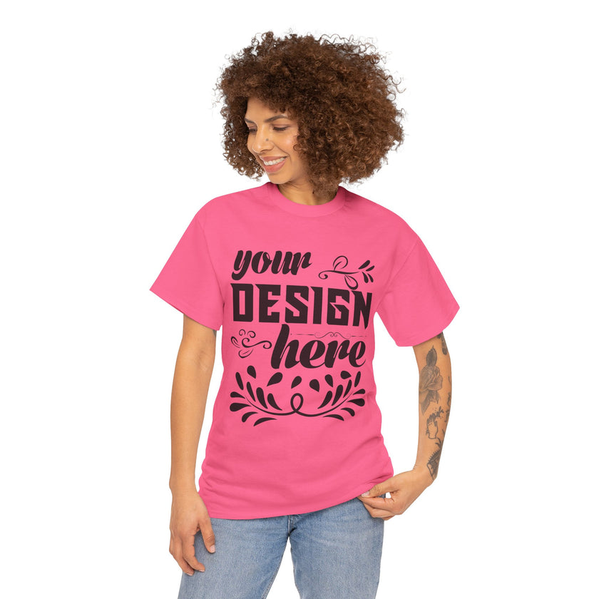 Customizable Gildan 5000 Unisex Heavy Cotton T-Shirt Classic Fit