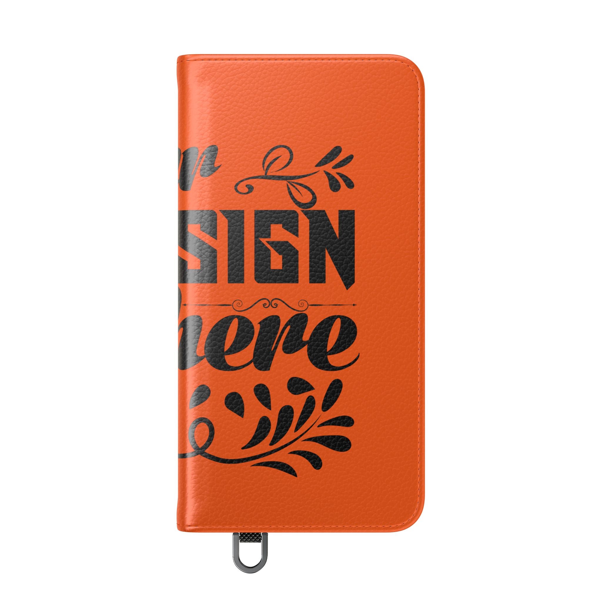 Customizable Flip Folio Phone Case With Card Slots Stand And Elastic Strap