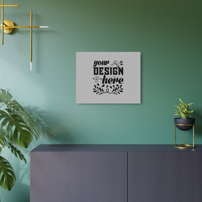 Customizable Metal Art Sign White Aluminum Composite Matte Finish Mounting Block