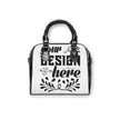 Customizable PU Leather Shoulder Handbag With Adjustable Strap Double Sided Print