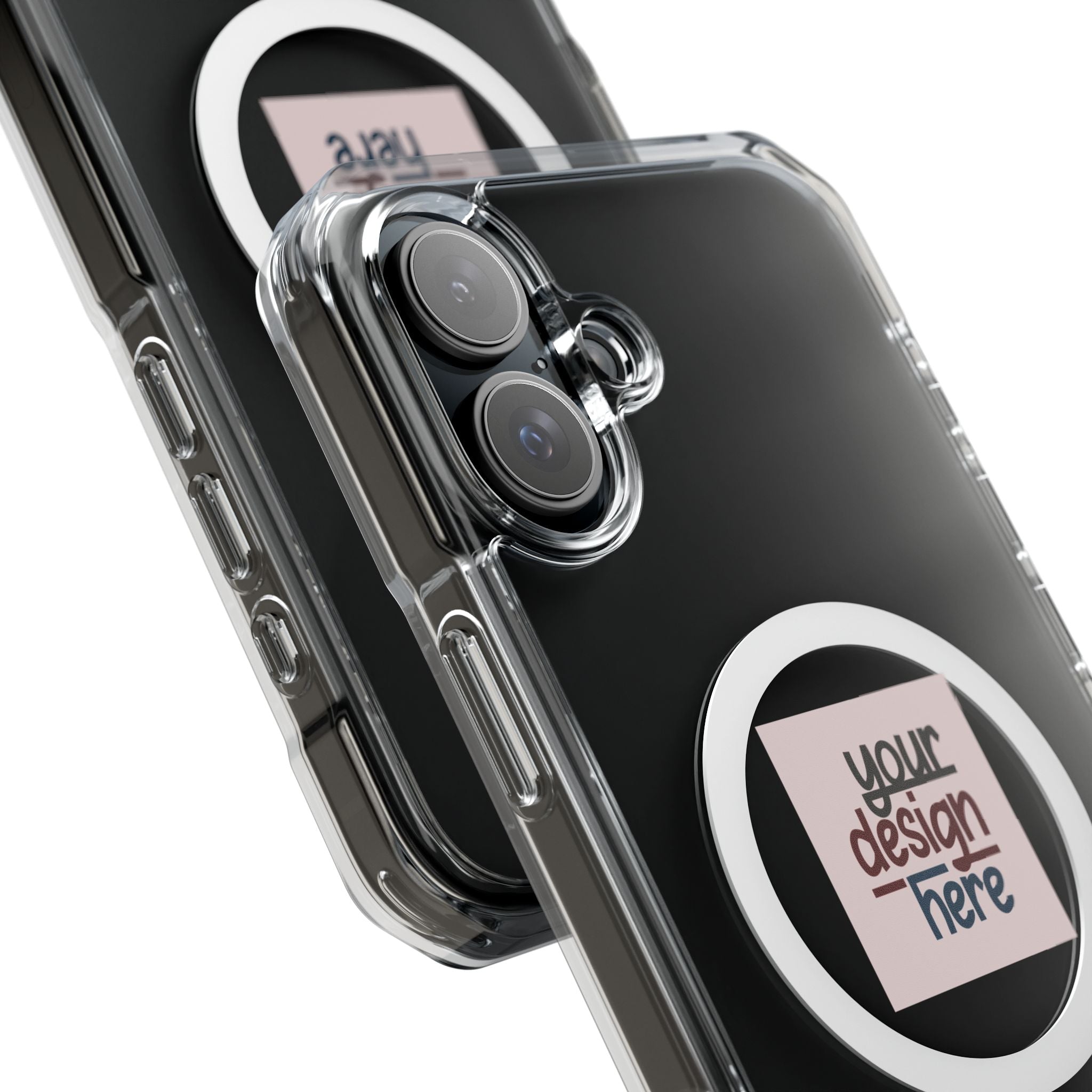 Customizable Magnetic Clear Impact Case With Air Cushioned Bumper Corners