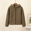 Nameria Faux Shearling Fleece Hooded Zip Jacket