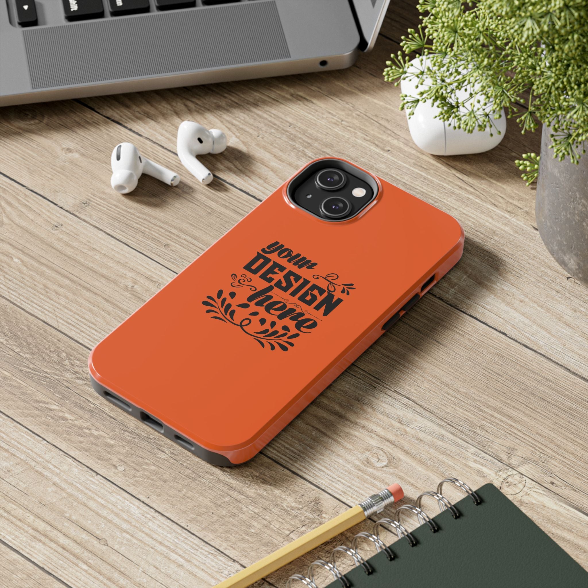 Customizable Tough Phone Case Glossy Dual Layer Wireless Charging