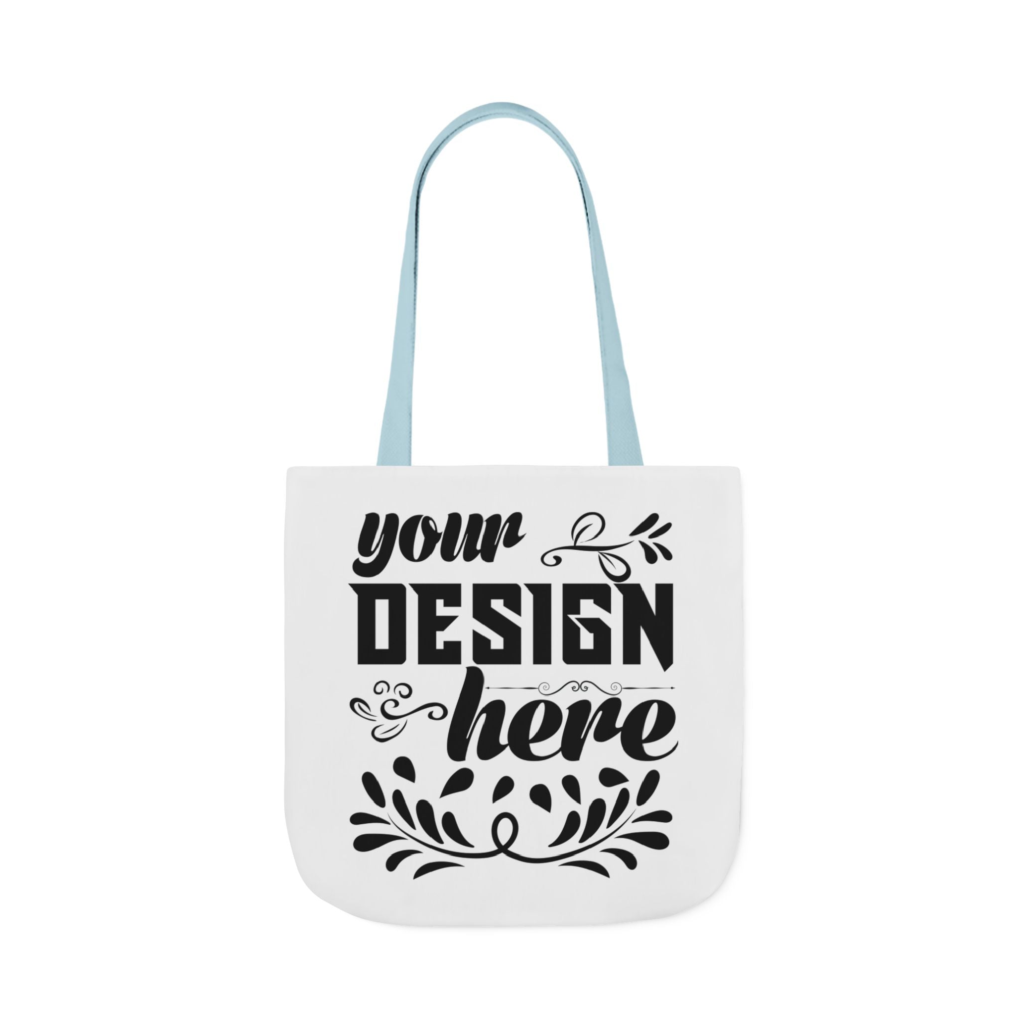 Customizable Canvas Tote Bag With 5 Color Strap Options All Over Print
