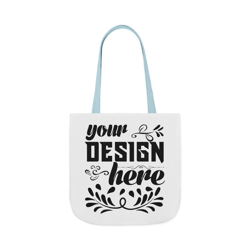 Customizable Canvas Tote Bag With 5 Color Strap Options All Over Print