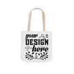 Customizable Canvas Tote Bag With 5 Color Strap Options All Over Print