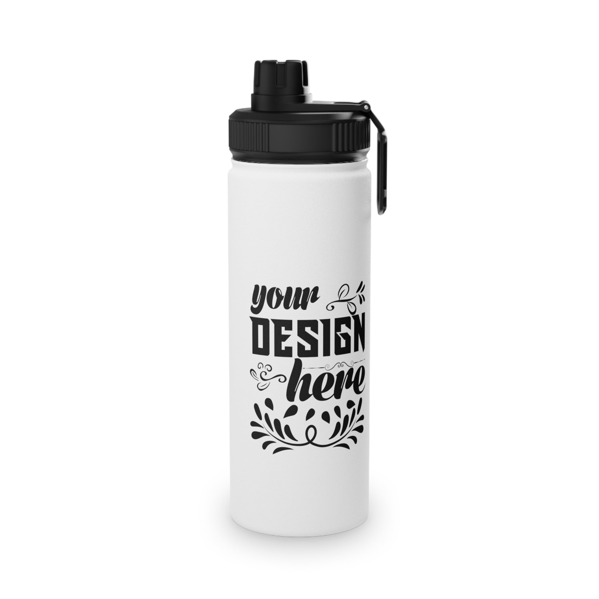 Customizable Stainless Steel Water Bottle with Sports Lid in Three Sizes
