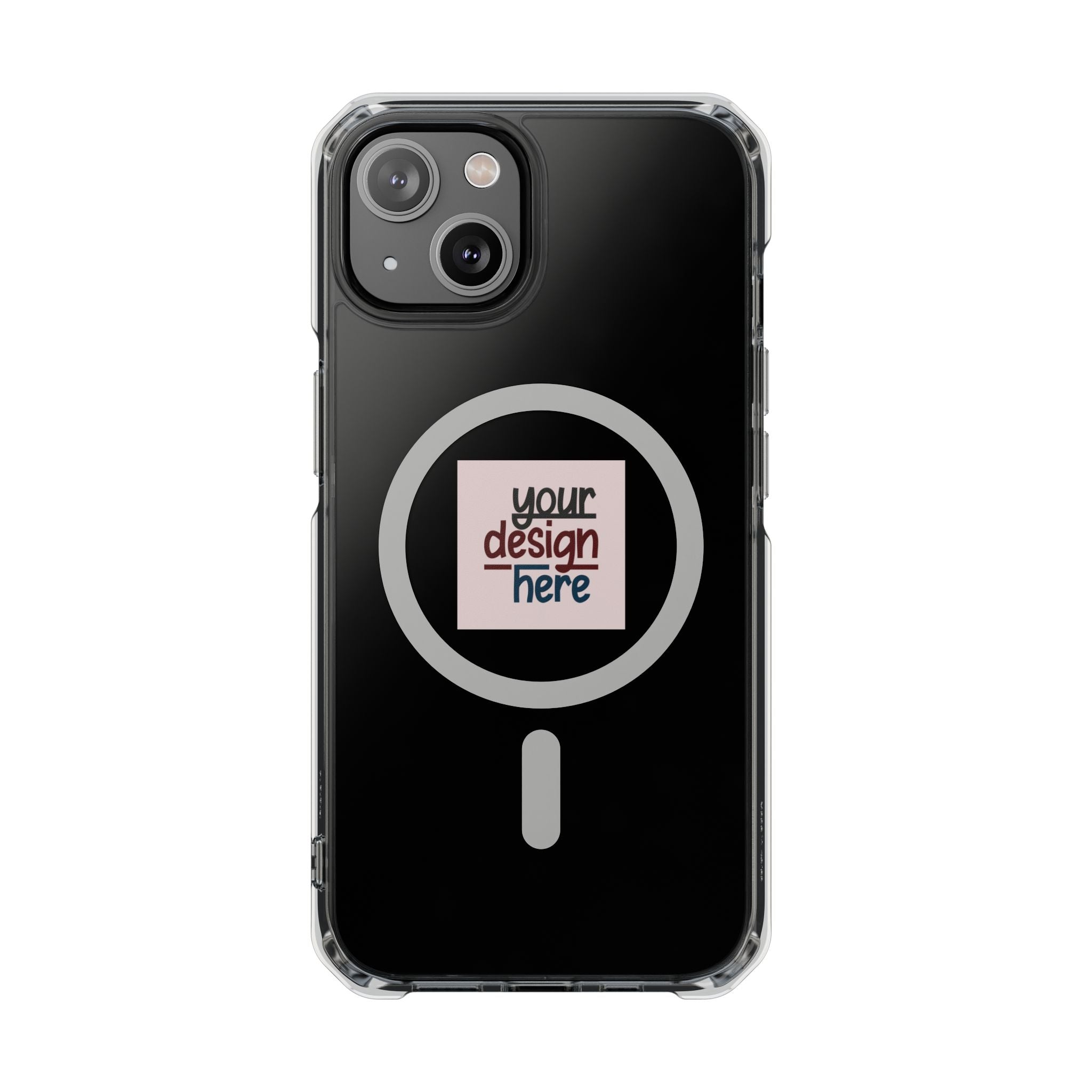 Customizable Magnetic Clear Impact Case With Air Cushioned Bumper Corners