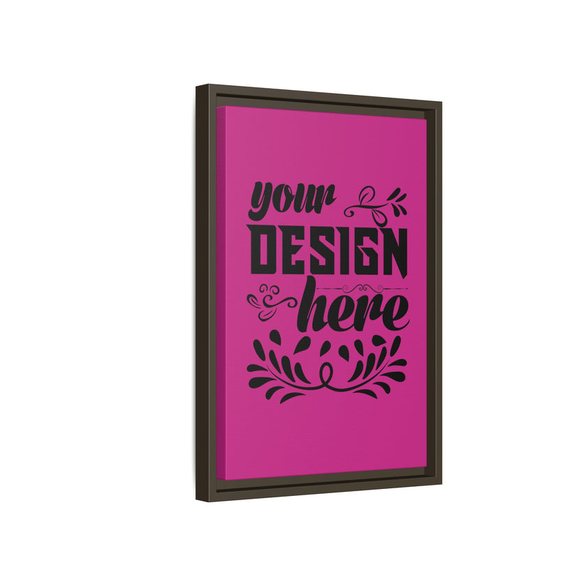 Customizable Framed Matte Canvas Print with Pinewood Frame Sawtooth Hanger