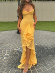 Nameria Mesh Pleated V Neck Sleeveless High Waist Long Dress