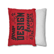 Customizable Faux Suede Square Pillowcase with Concealed Zipper Closure