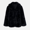 Nameria Faux Fur Mid Length Coat Extended Collar