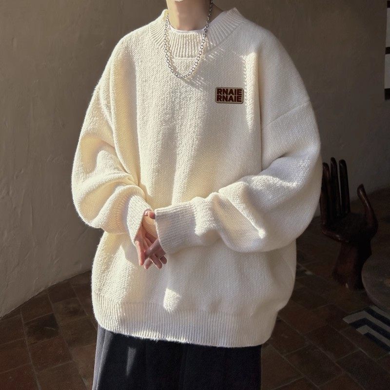 Nameria Unisex Loose Cut Coolmax Letter Print Sweater