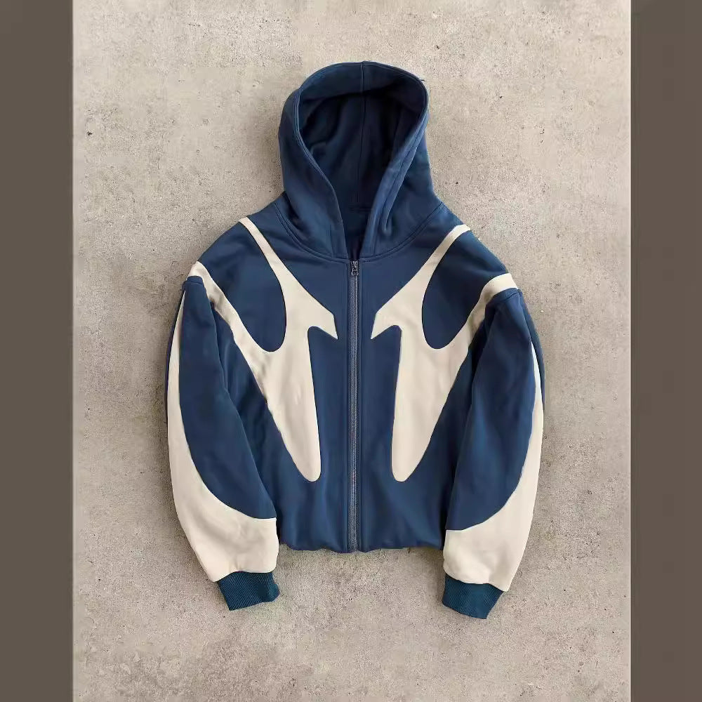 Nameria Unisex 3D Effect Zip Hoodie Relaxed Fit