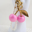 Nameria Pearl Chain Cherry Keychain
