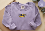 Unisex Garment-Dyed Sweatshirt with Viking Helmet Embroidery