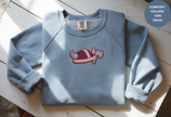Unisex Garment-Dyed Sweatshirt with Viking Helmet Embroidery