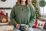 Unisex Garment-Dyed Sweatshirt with Viking Helmet Embroidery
